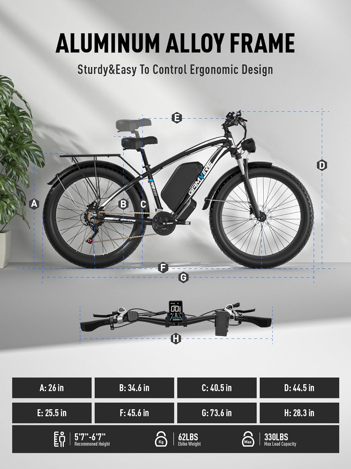 GAMVIRE V7 Electric Mountain Bike Canada – 52V Fat Tire