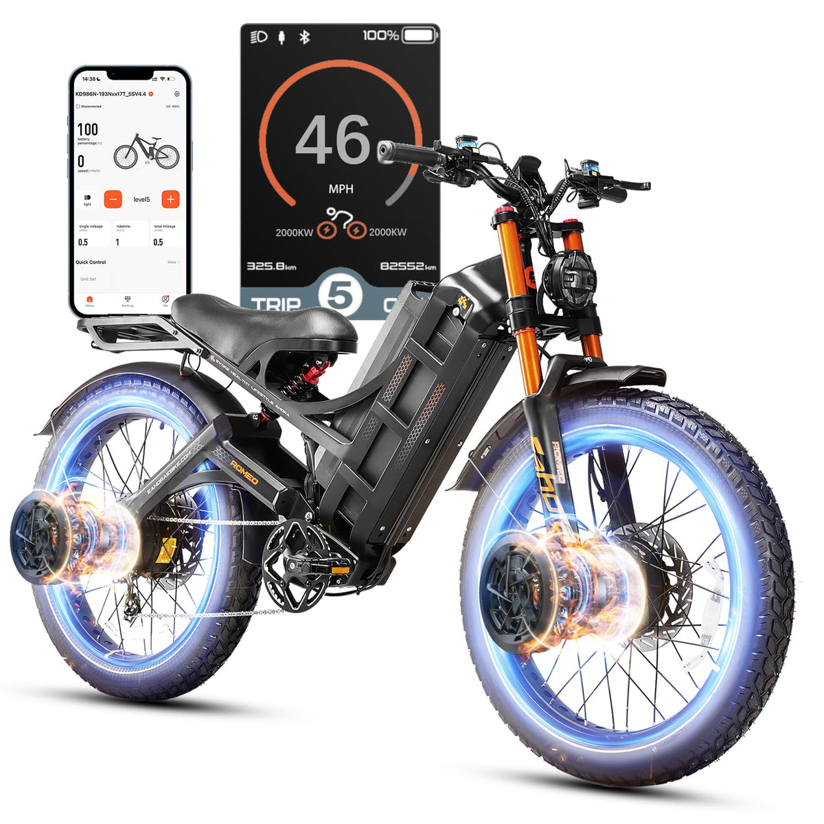 Eahora Romeo Pro Electric Bike – 500W All-Terrain E-Bike with Fat Tires Canada