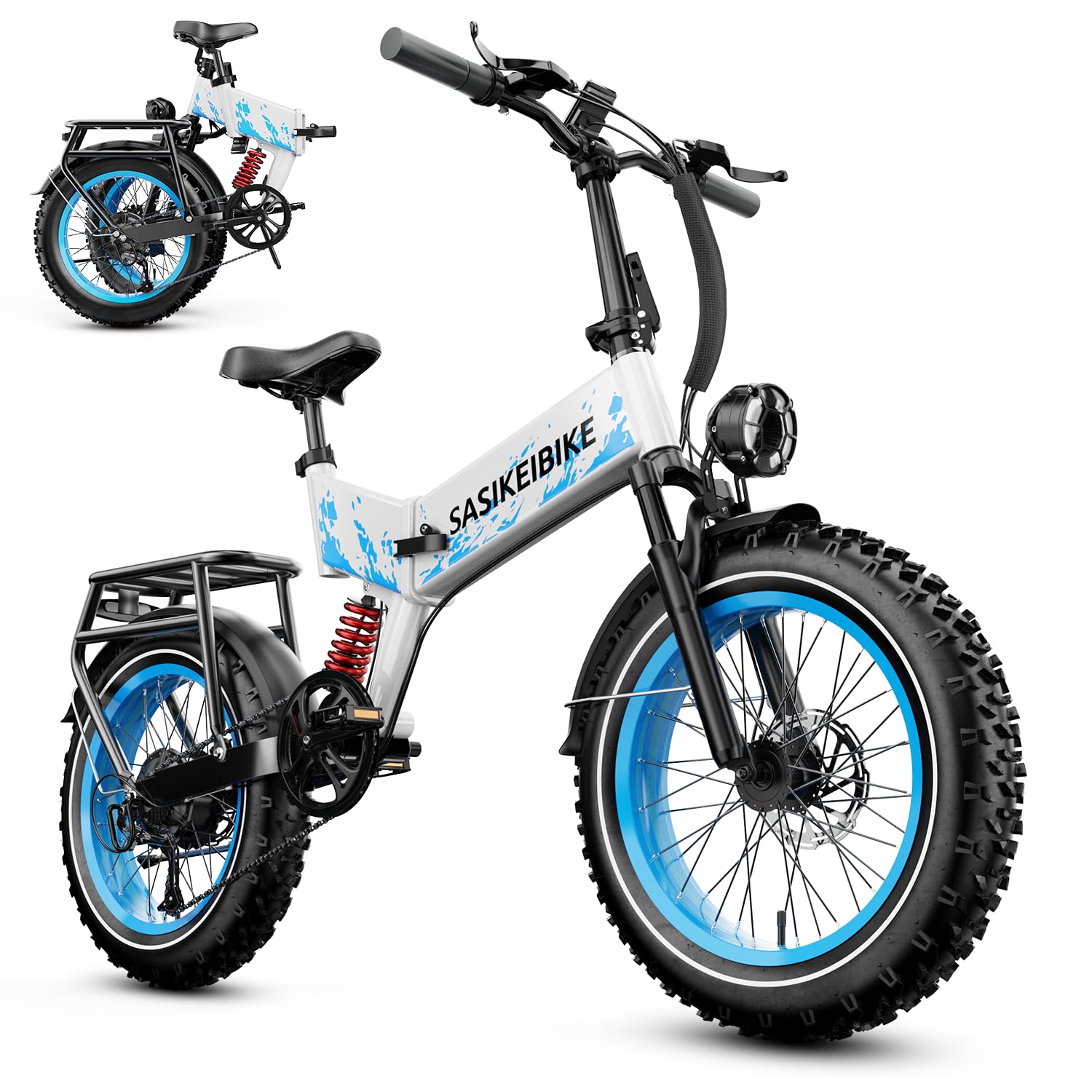 Bicicleta eléctrica plegable con neumáticos anchos SASIKEI E7 Canadá