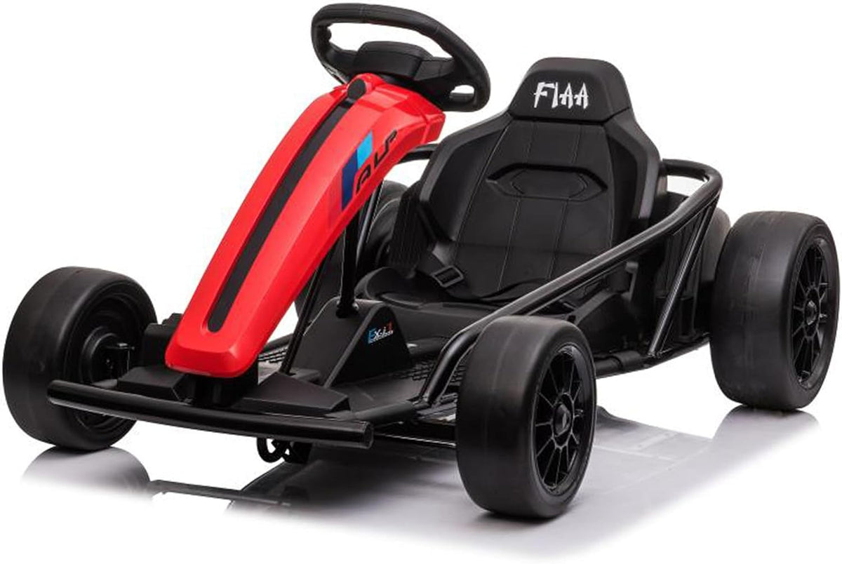 VoltzToys 24V electric drift go-kart Canada dimensions view