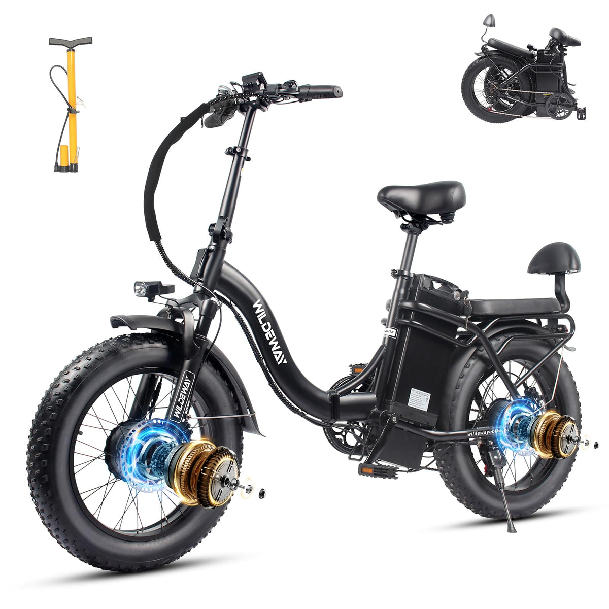 SummitX 1000W Folding E-Bike - Long Range 250km