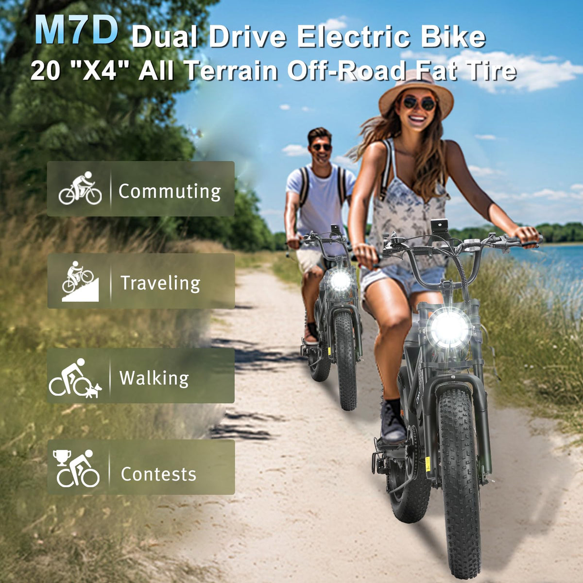 PikSpiid M7 Electric Bike 1000W Fat Tire Canada