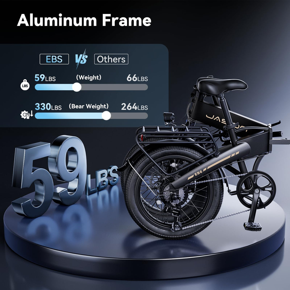 Jasion EB6 Folding Electric Bike – 500W Fat Tire Canada
