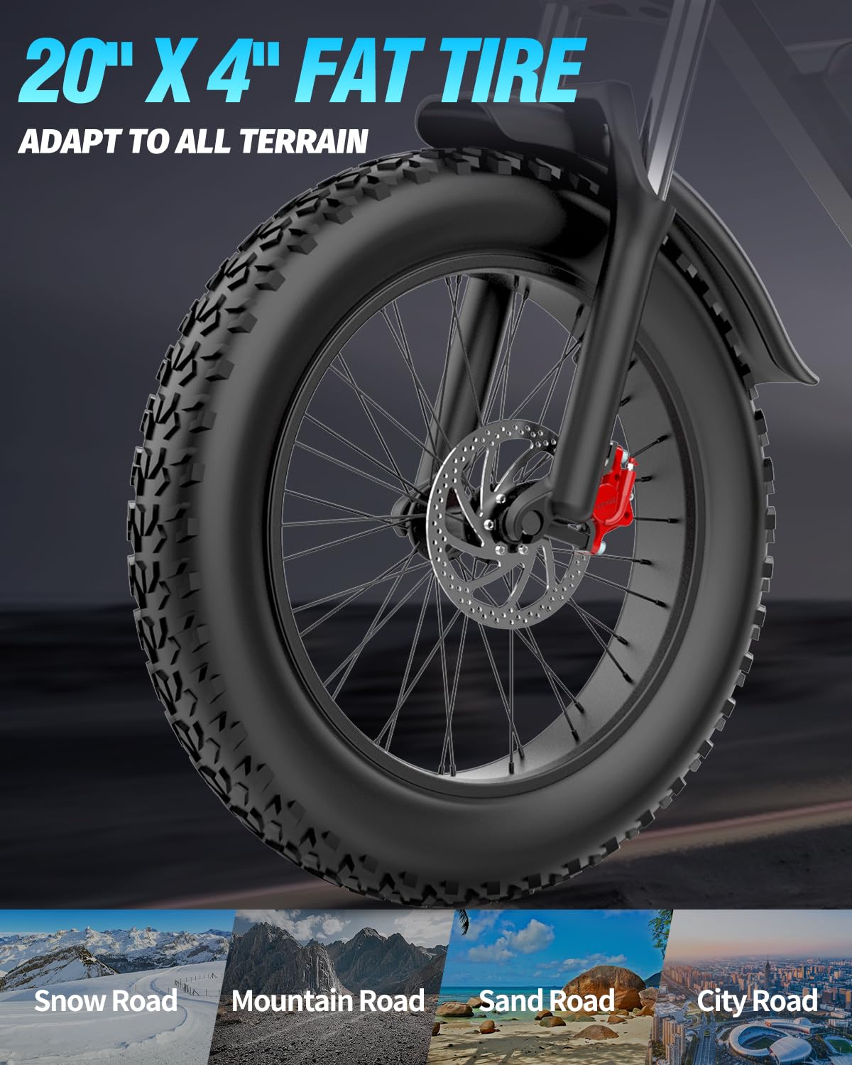 Bopzin 1000W Fat Tire Electric Bike – Motorcycle Style E-Bike Canada