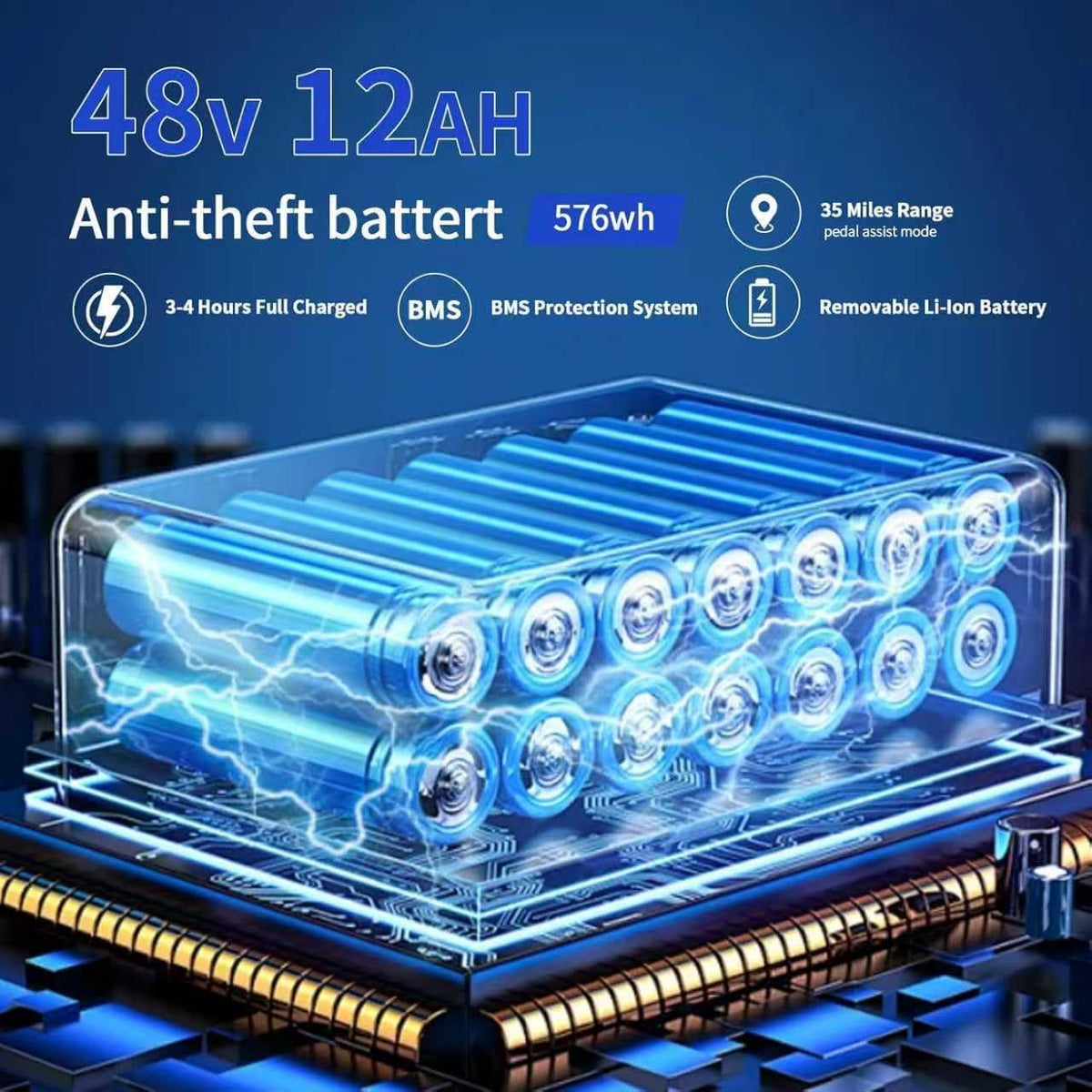 HLOIE Folding Electric Bike 48V 12Ah – Canada