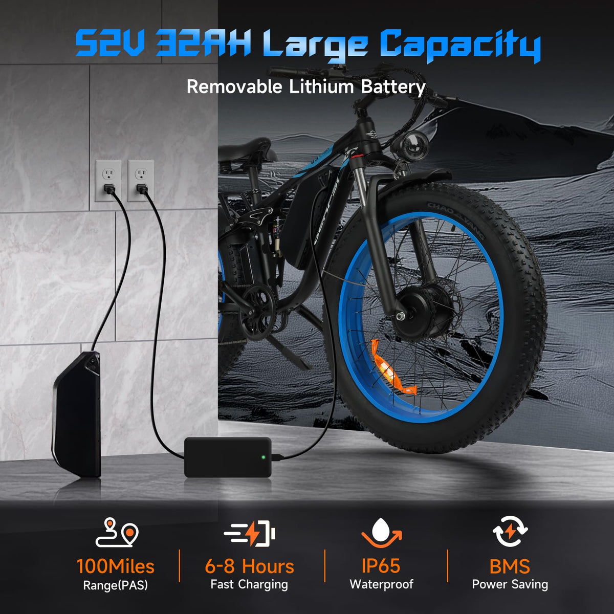 GERPSI Peak 5000W Electric Mountain Bike | All-Terrain, Fat Tire E-Bike for Canadian Riders