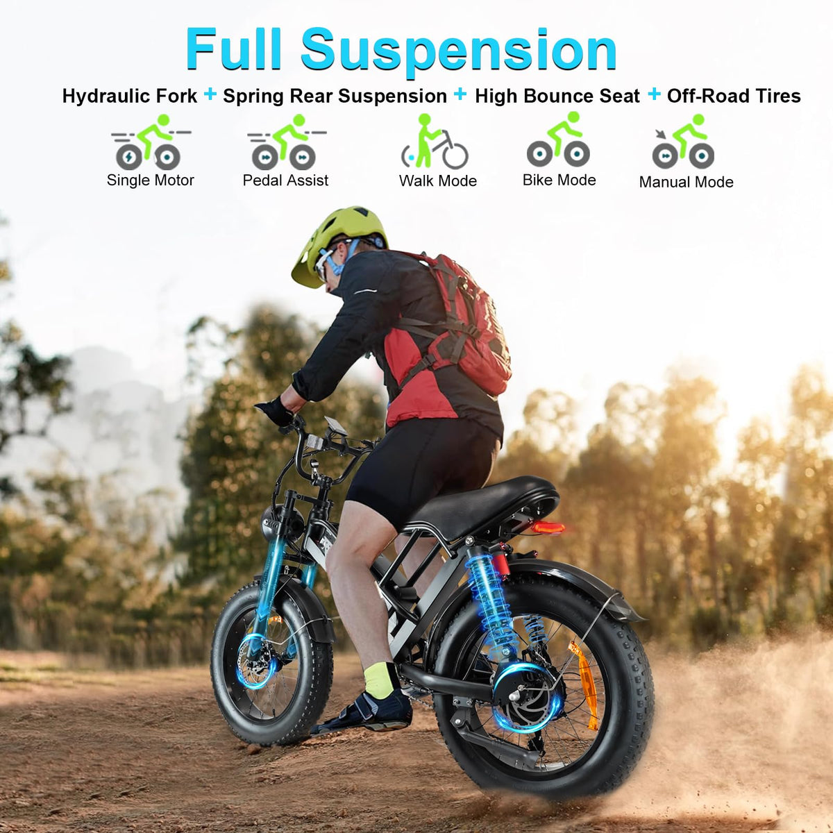 PikSpiid M7 Electric Bike 1000W Fat Tire Canada