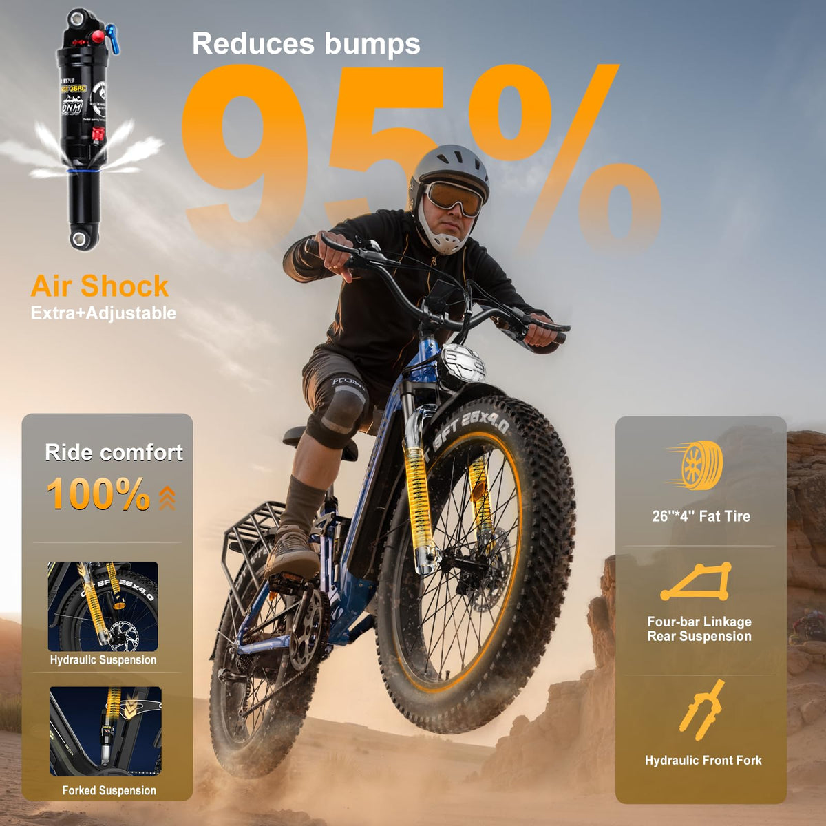 FREESKY Wild Cat Pro Electric Bike – Fat Tire E-Bike 1800W (Canada)