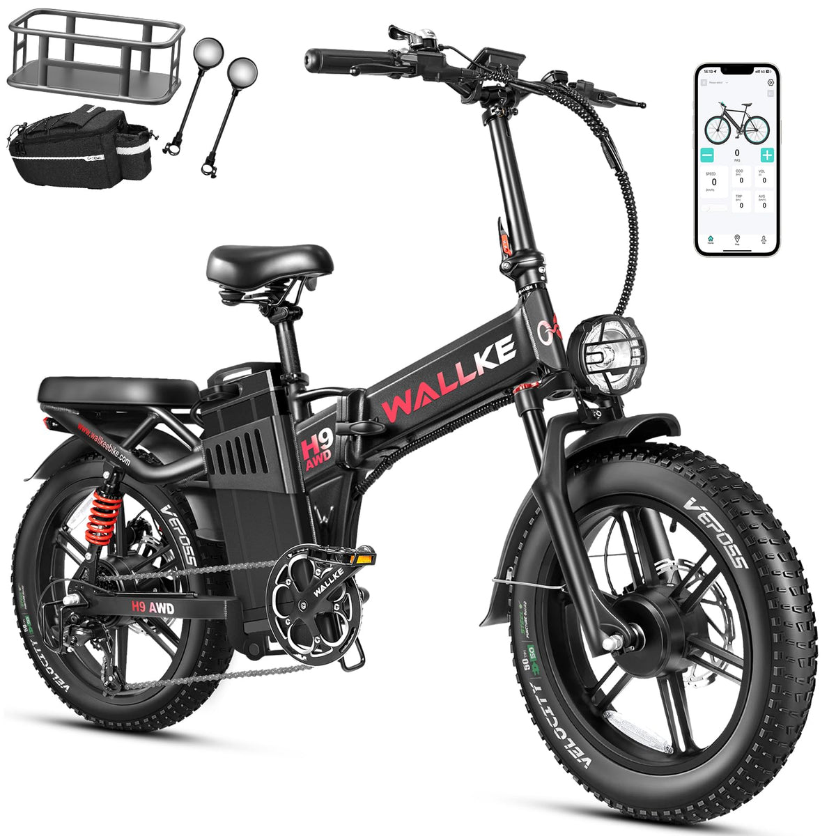 Wallke X3 Pro folding e-bike Canada detail image