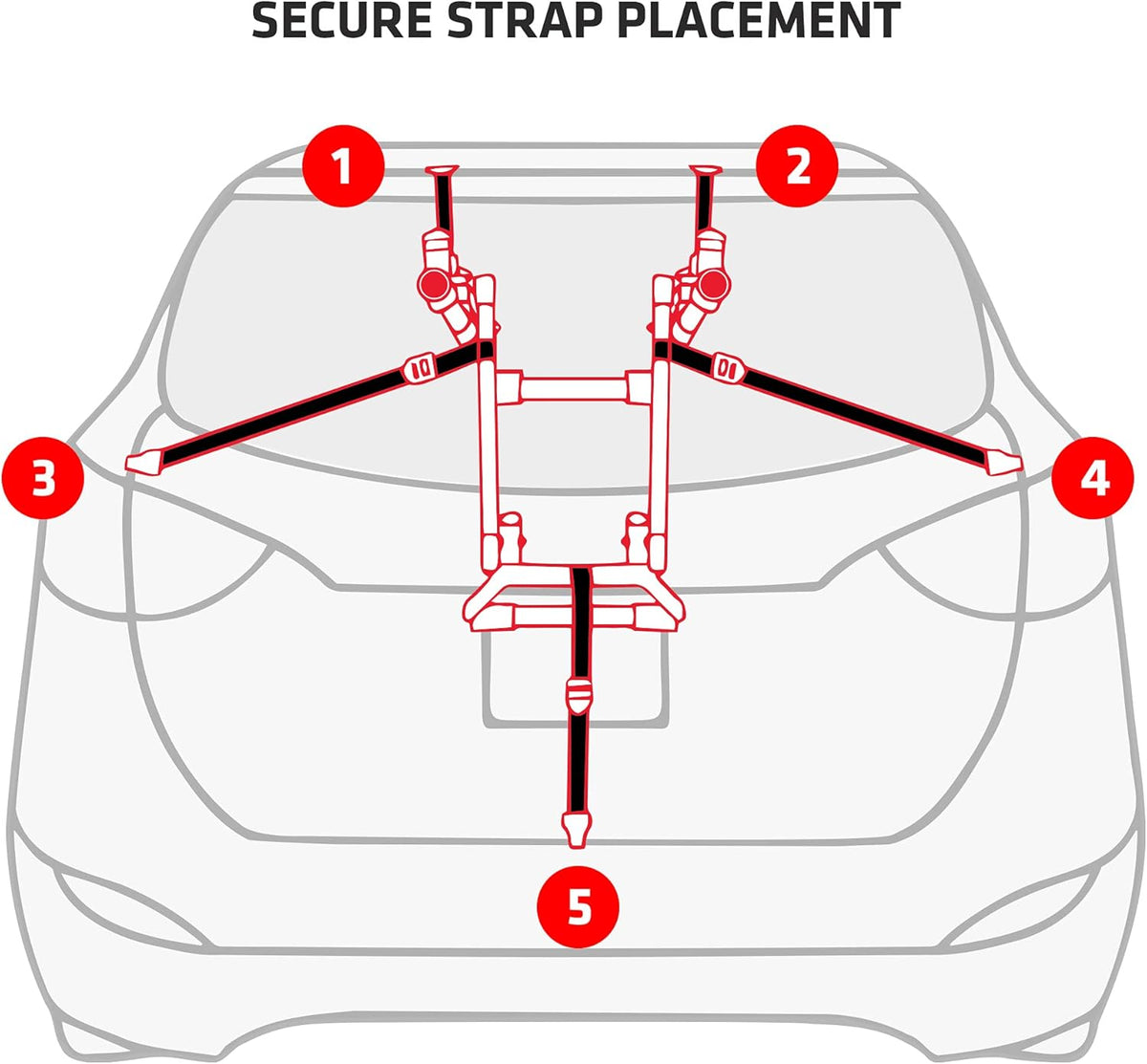 Allen Sports Deluxe 2-bike trunk mount rack folded storage detail Canada