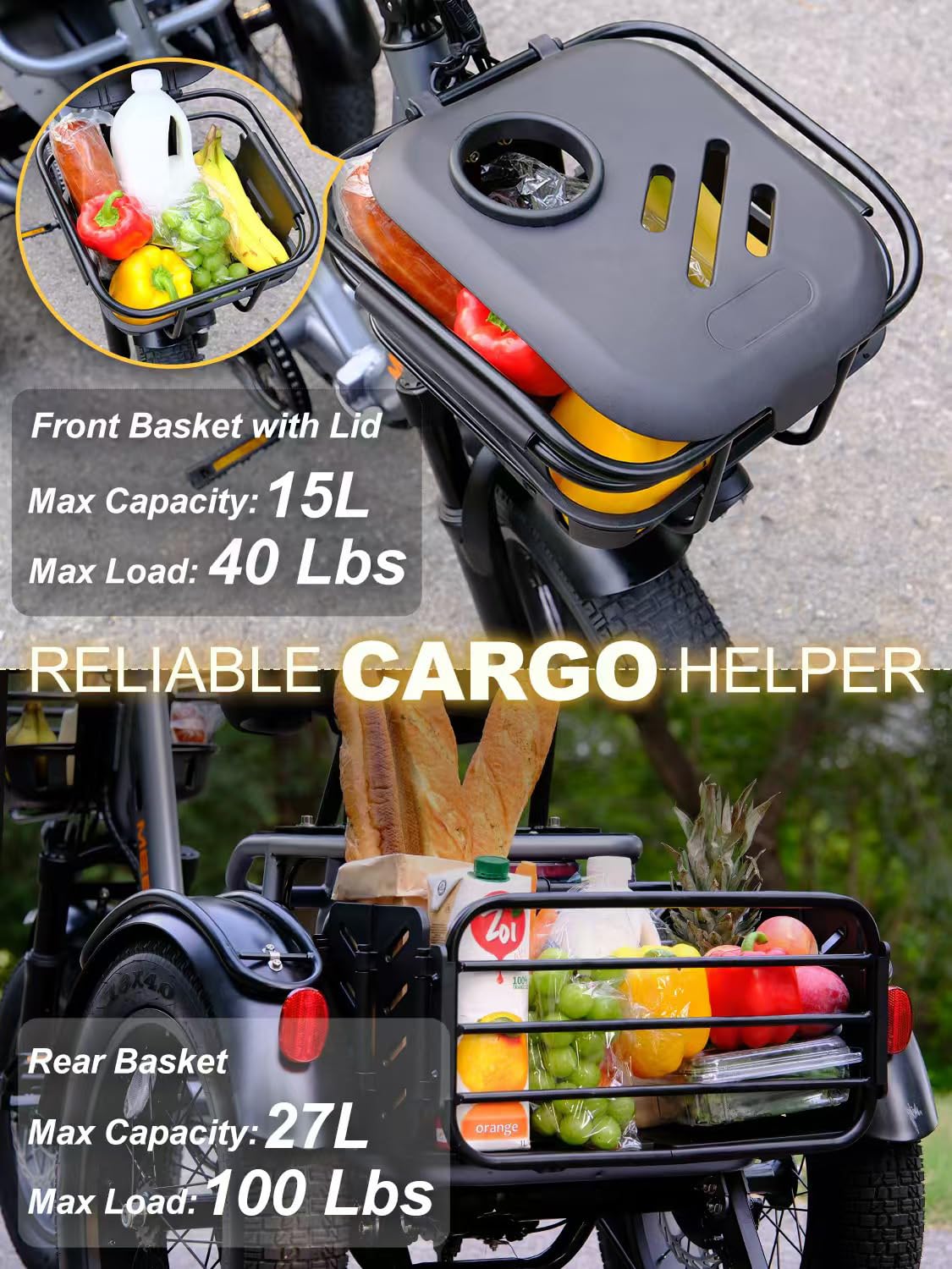 MeetOne Breeze Folding Electric Trike 500W – Canada