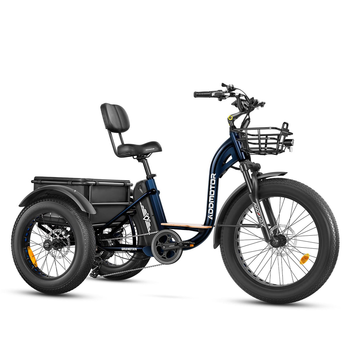 ADDMOTOR Grandtan II 750W Electric Tricycle for Adults – 48V 20AH, 85 Mile Range, Fat Tire 3-Wheel E-Trike for Seniors