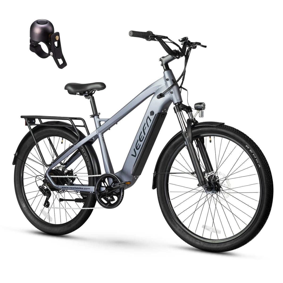 VEEFA Electric Bike for Adults 27.5” Ebike 32-38kmh Peak 1000W Motor E-Bike 128 KM Max Range by 48V Built-in Removable Battery, 5 Pedal-Assist Levels, UL 2849 Certified E Bike for Commuting