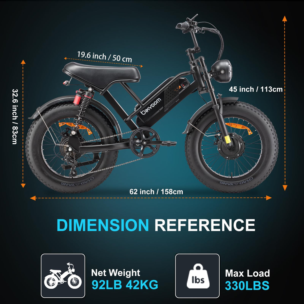 PikSpiid M7 Electric Bike 1000W Fat Tire Canada