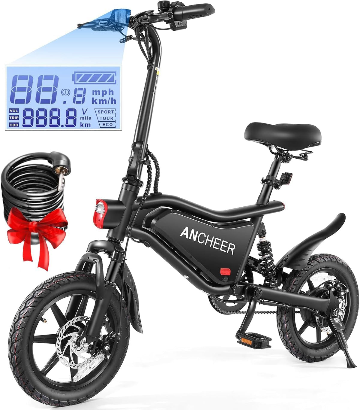 ANCHEER Folding Electric Bike 20" Compact E-Bike Canada