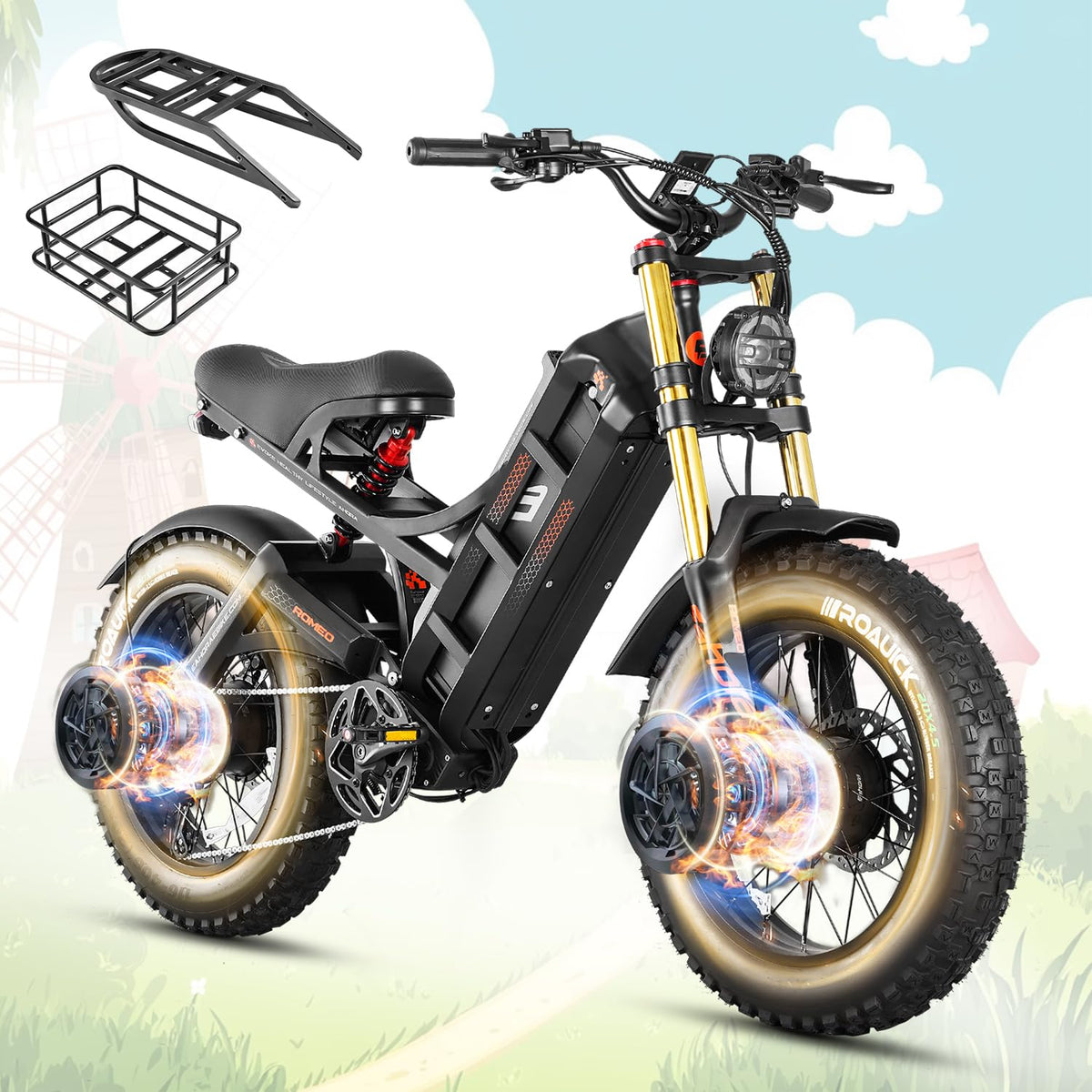 Eahora Romeo Pro Electric Bike – Long Range Fat Tire Canada