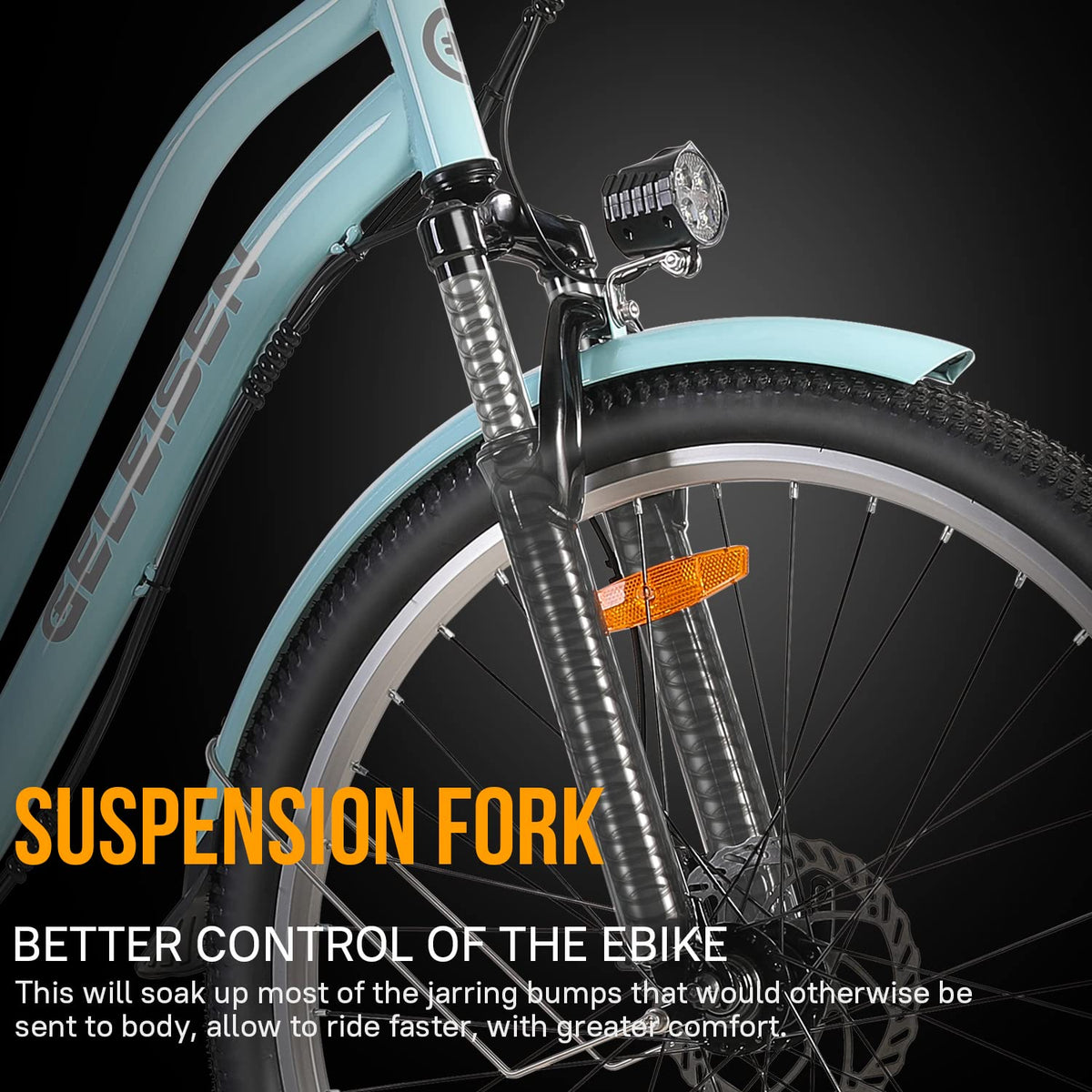 GELEISEN Step-Thru Electric Bike 26&quot; Commuter Canada