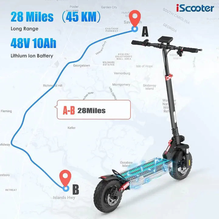 iSinwheel X3 Pro 800W Electric Scooter - Street Rides