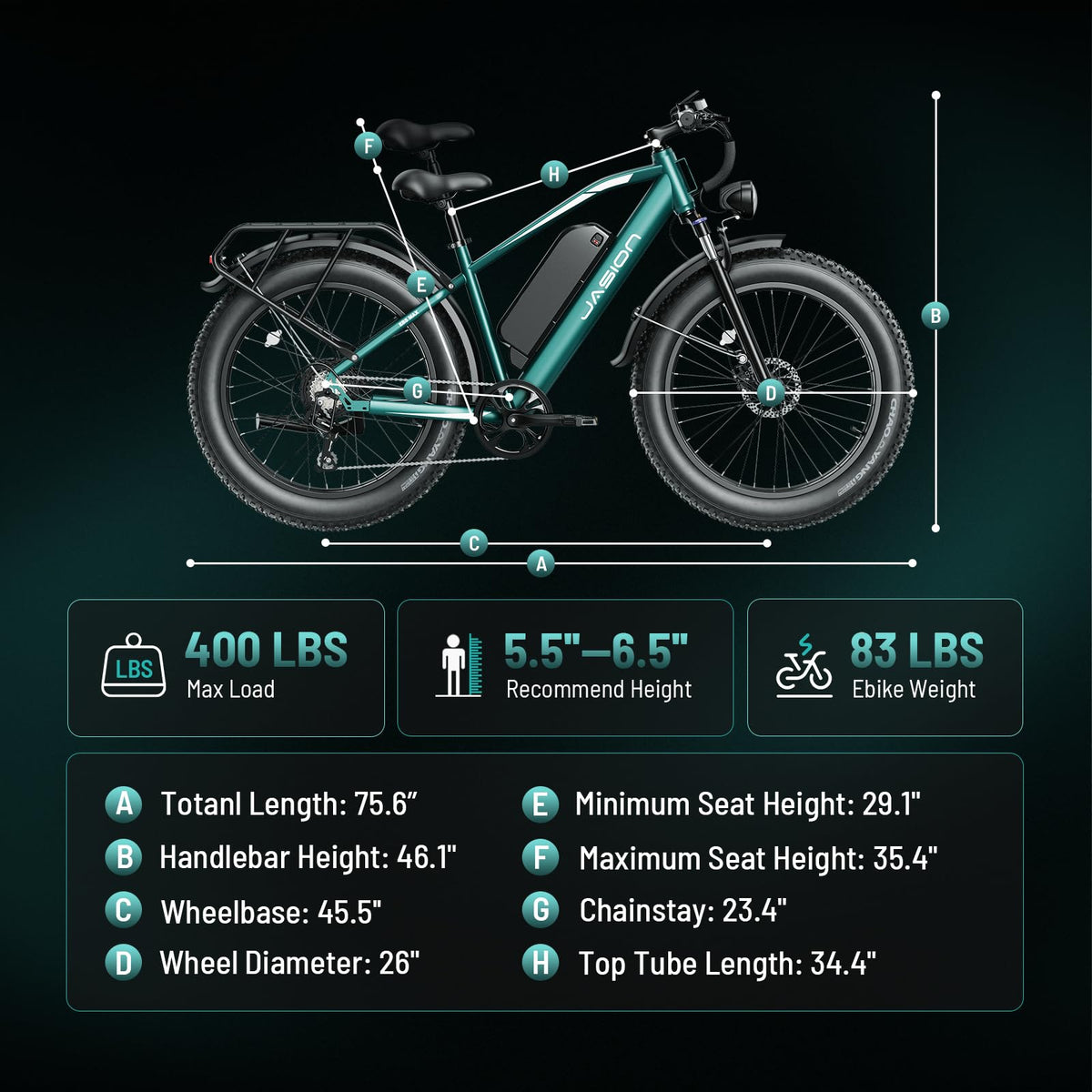 Jasion EB5 MAX Electric Bike – Fat Tire E-Bike Canada