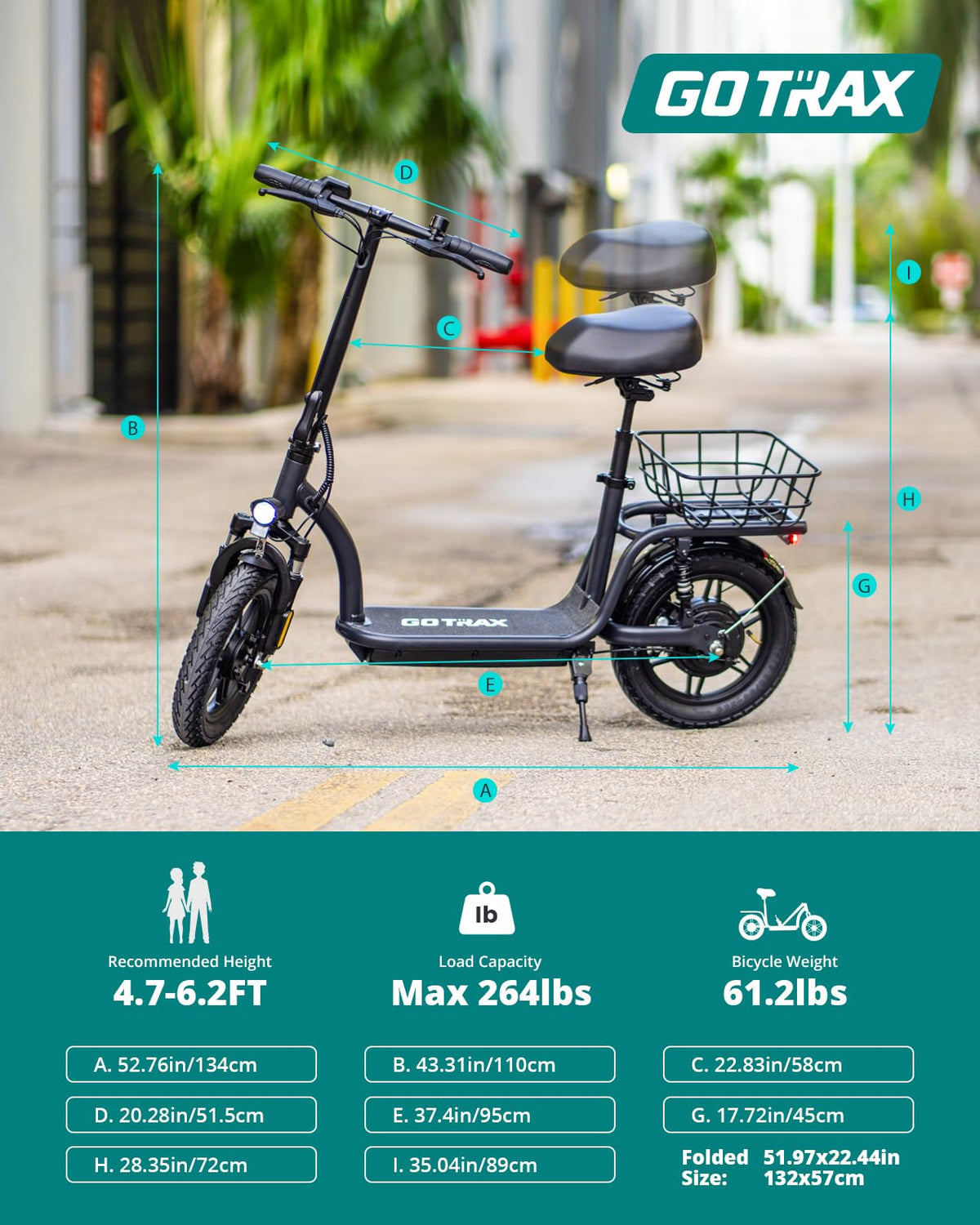 Gotrax Astro Electric Scooter – 350W Motor, 25km/h Speed, 30km Range, Foldable, Comfortable Ride in Canada