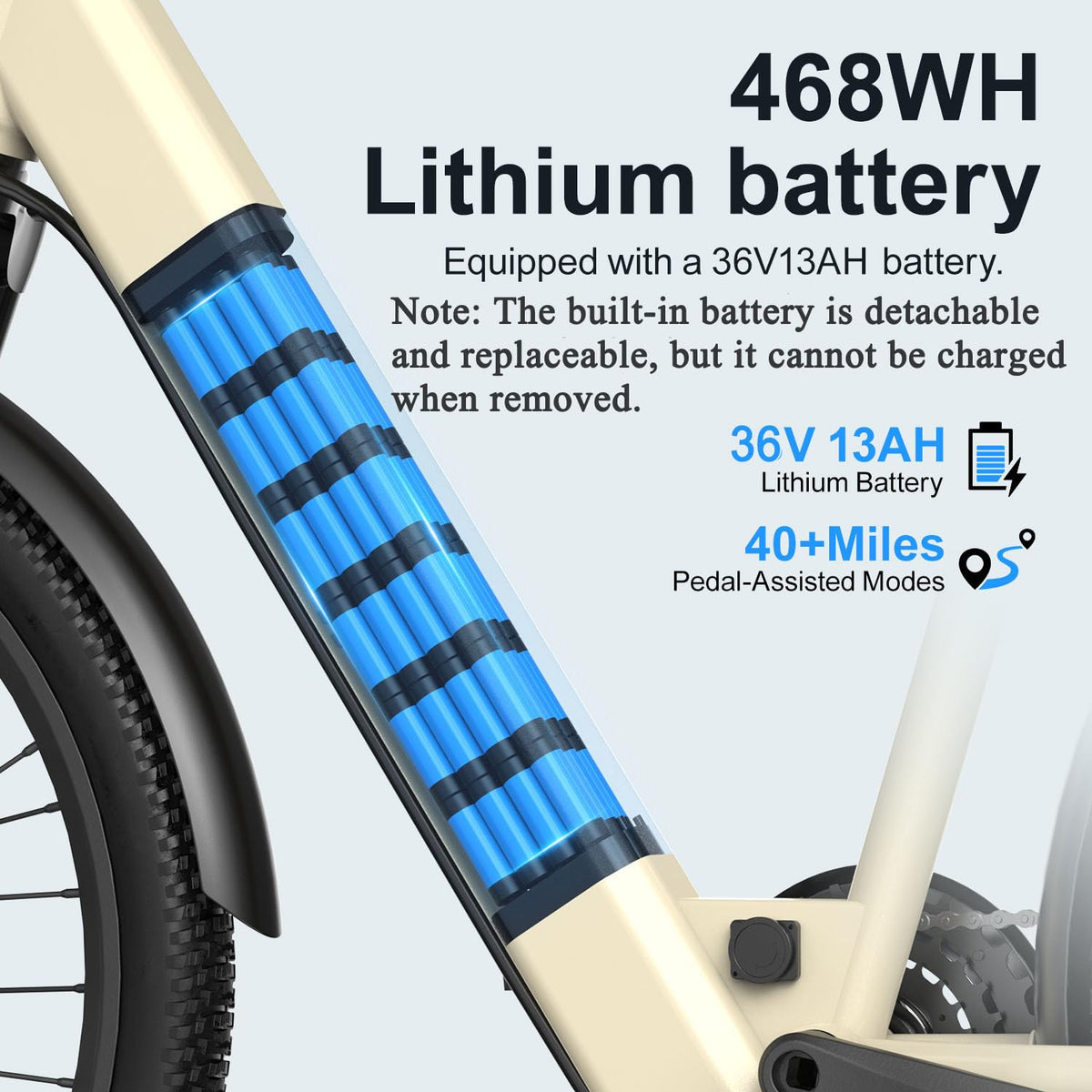 Aairsk SU7 750W Peak 36V 13Ah Electric Bike – Compact Long-Range City Commuter E-Bike Canada