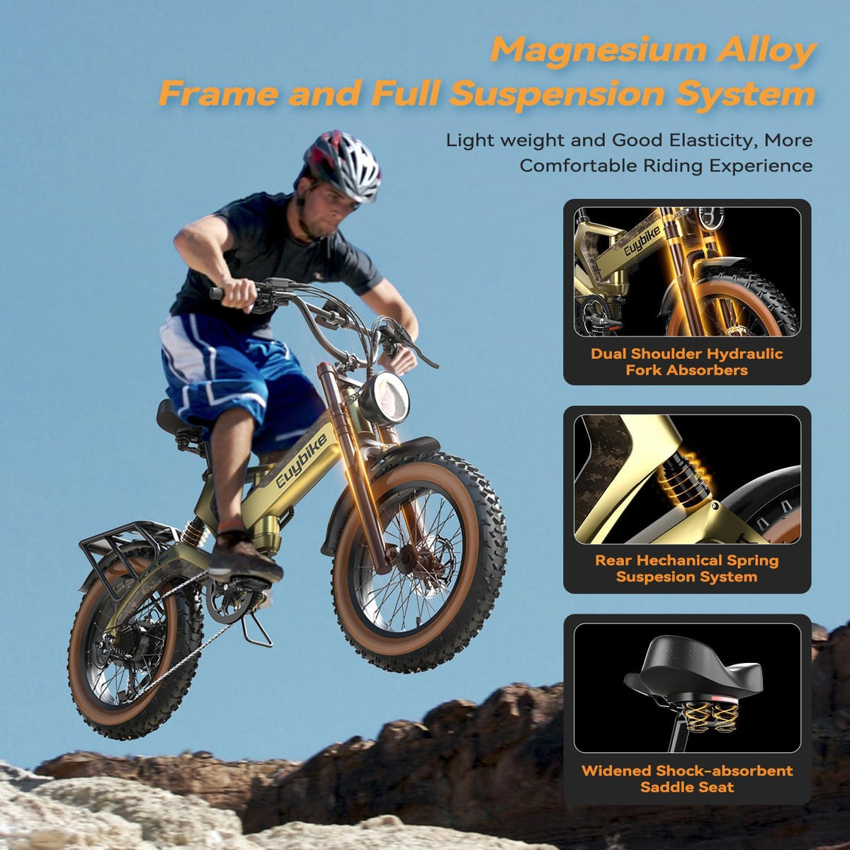 Euybike 2000W Folding Electric Bike 48V 25Ah Canada