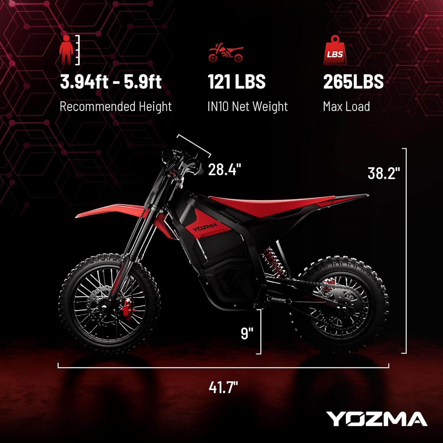 Yozma IN10 electric dirt bike Canada side view