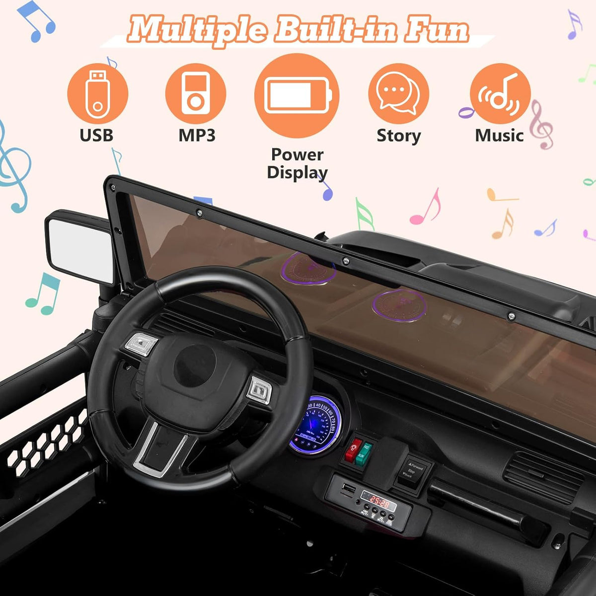 OLAKIDS 24V kids Jeep Canada parental remote detail