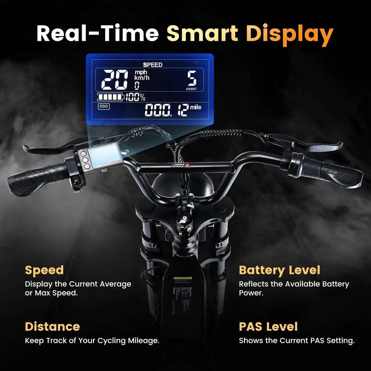 CycRun 750W Moped Style Electric Bike - Street Rides