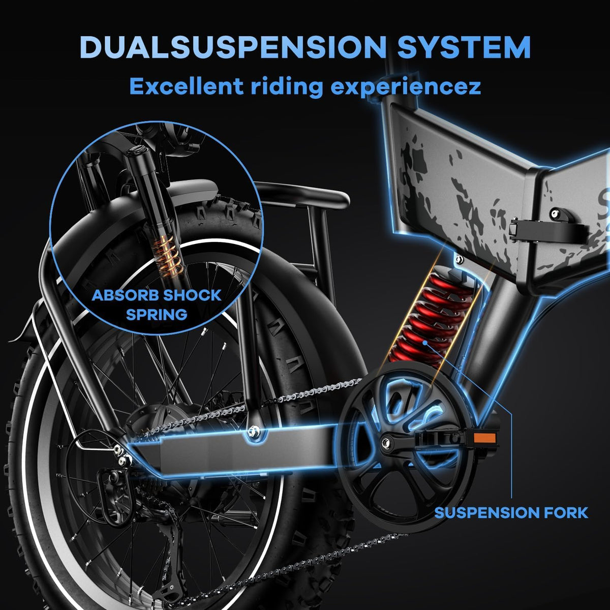 SASIKEI E7 Folding Fat Tire Electric Bike Canada
