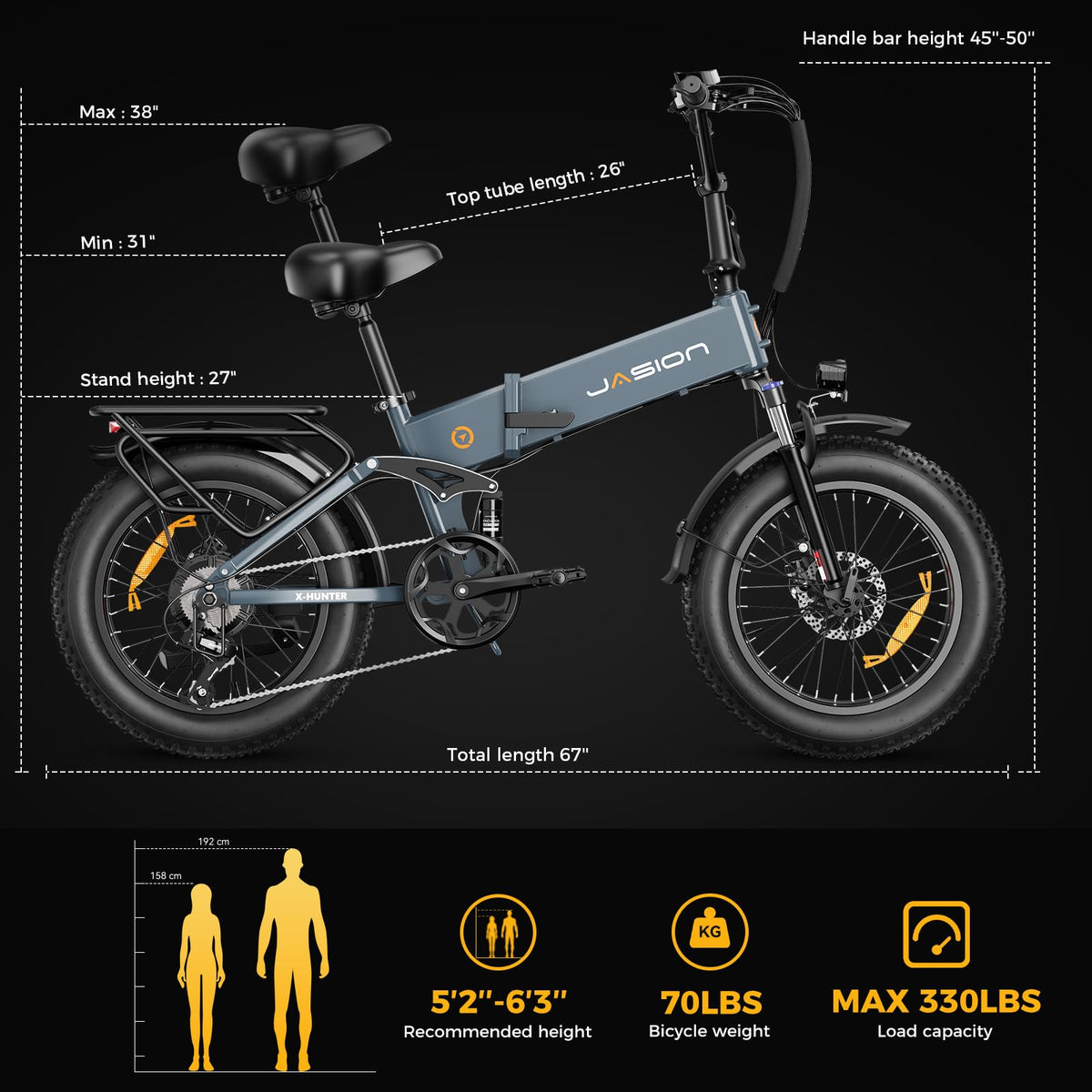 Jasion X-Hunter Fat Tire Ebike - Canada’s Top Choice