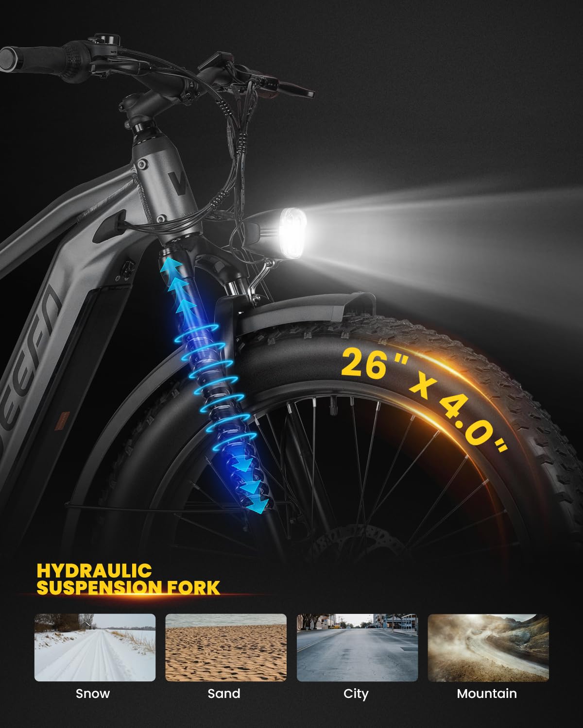 VEEFA Electric Bike for Adults Peak 1000W