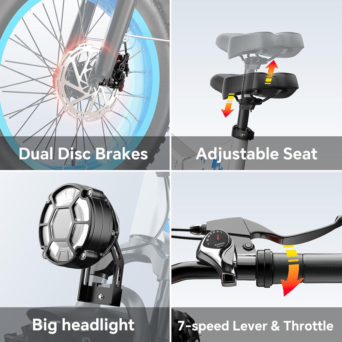 SASIKEI E7 Folding Fat Tire Electric Bike Canada