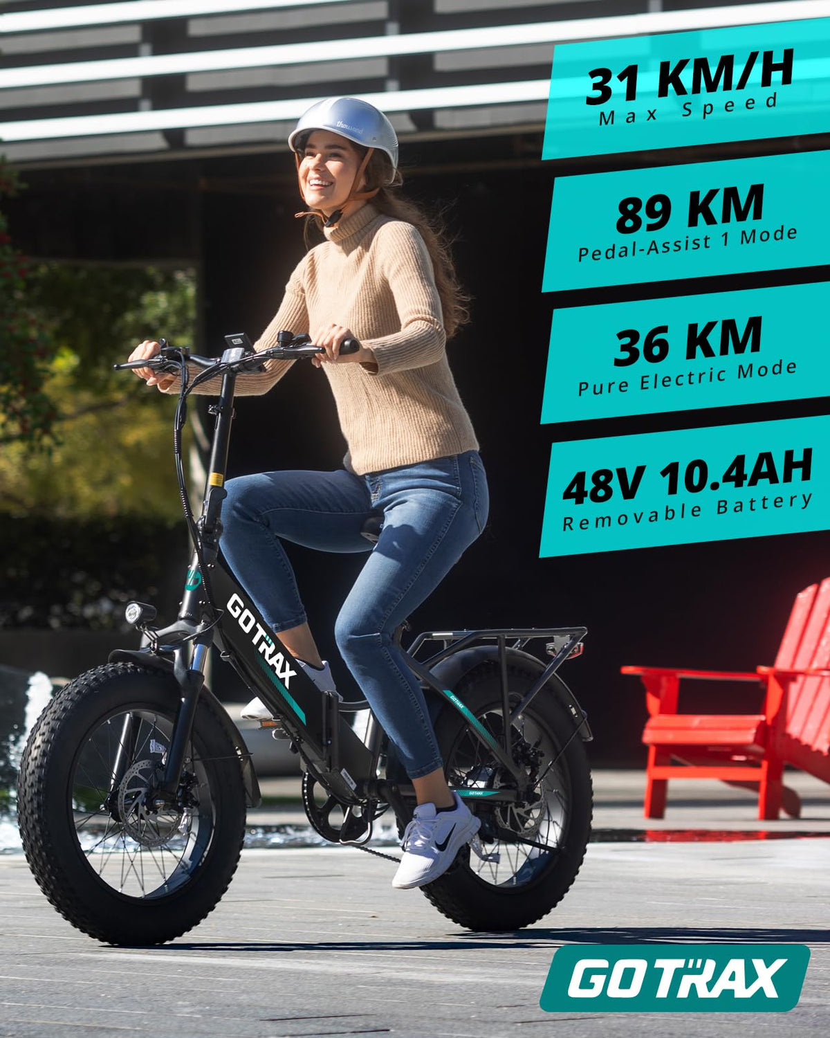 Gotrax R2 Folding Electric Bike – 500W, 64 km Range, Compact E-Bike for Canada