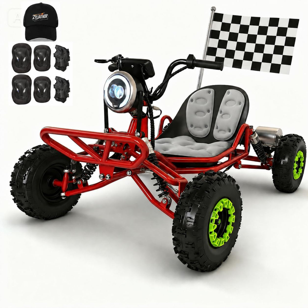 Zyliathor 48V 2000W electric go-kart Canada overhead view