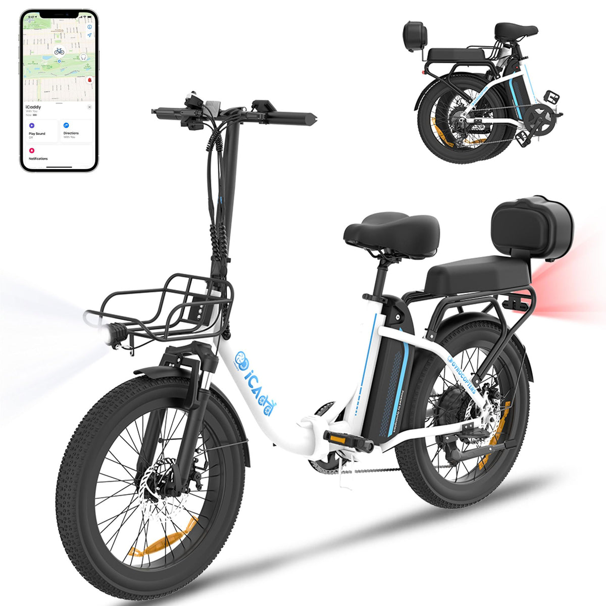 Gyrocopters iCaddy Electric Bike – Foldable 500W E-Bike Canada