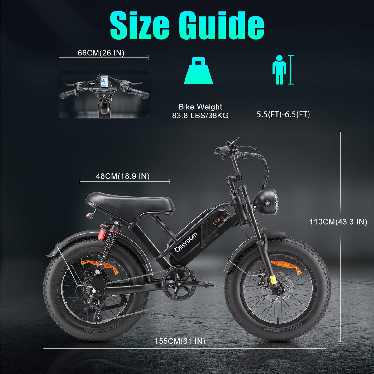 Jiu Haolong Electric Mountain Bike – 1000W All-Terrain E-Bike for Canada