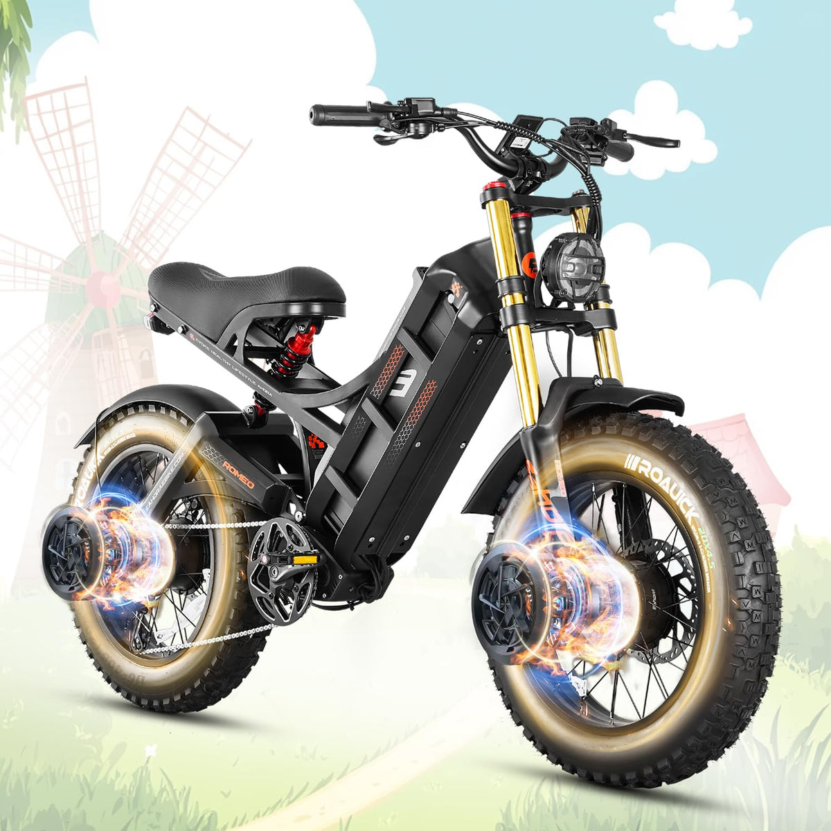 Eahora Romeo Pro Electric Bike – Long Range Fat Tire Canada