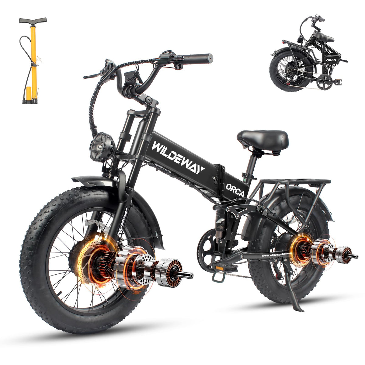 Wildeway ORCA Electric Bike Canada – Folding Fat-Tire E-Bike