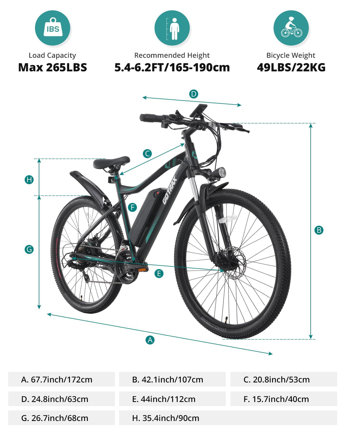 Gotrax EBE3 500W 27.5″ Electric Bike – Long-Range Commuter E-Bike Canada