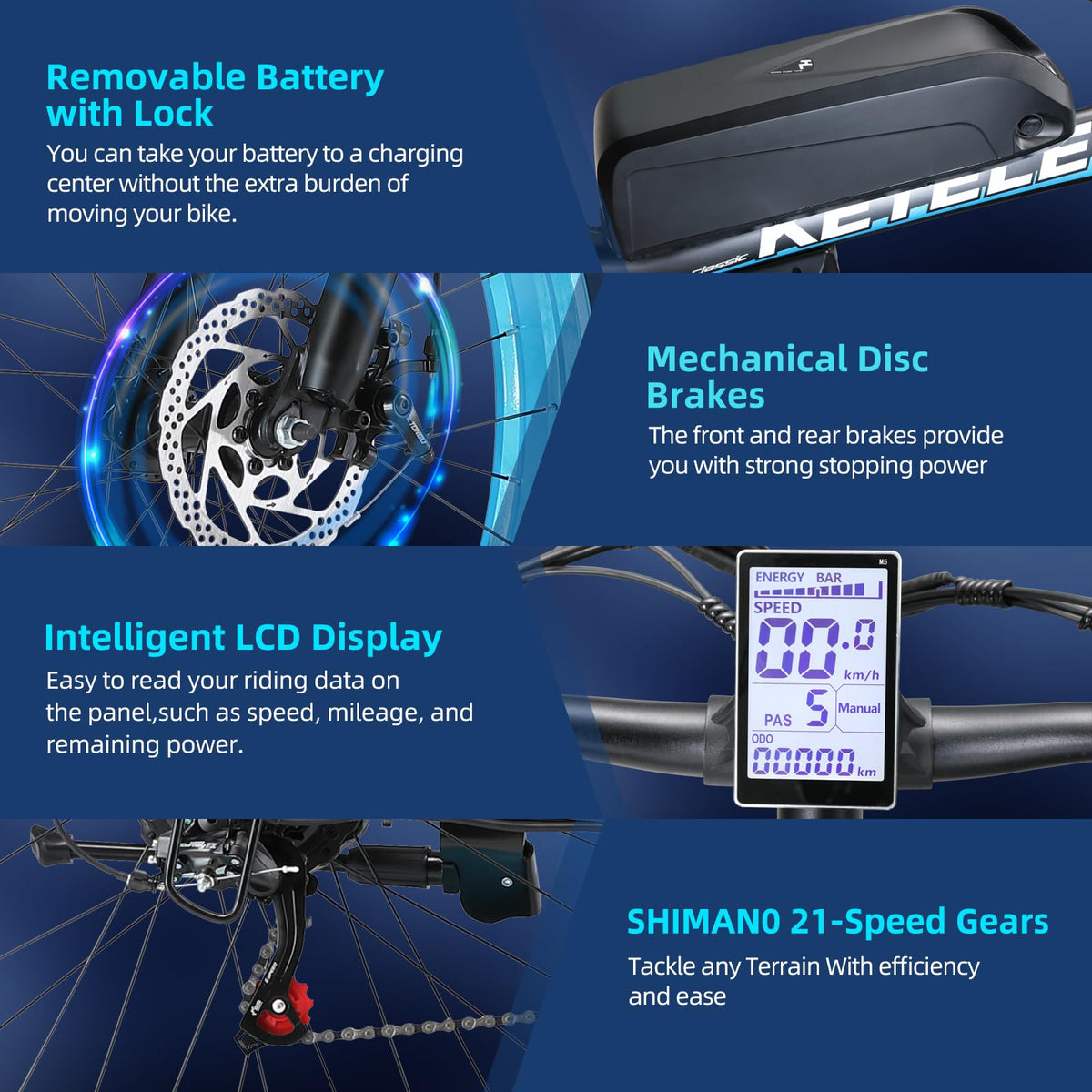 JESRIDER 21-Speed Electric Mountain Bike – Canada