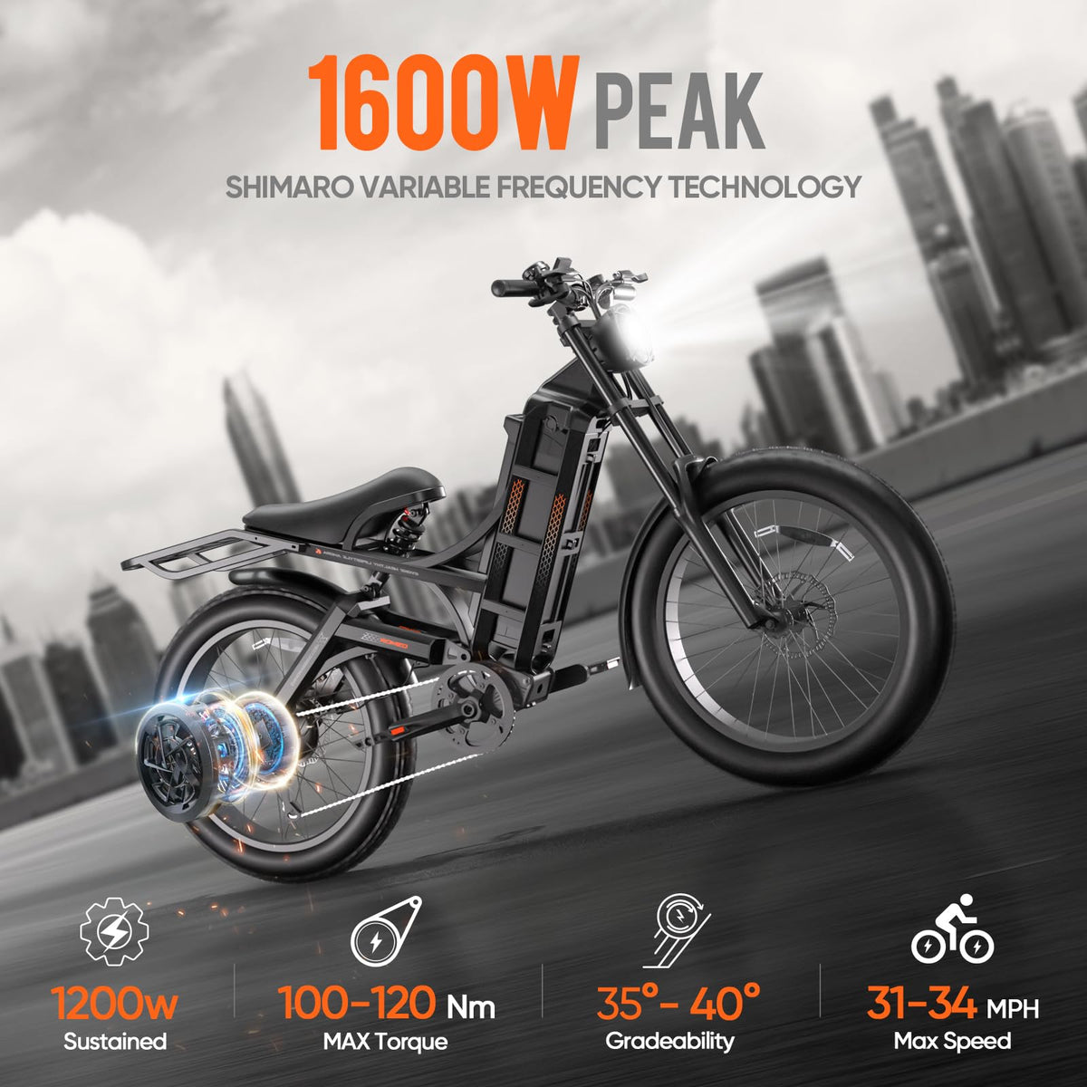 Eahora Romeo Pro Electric Bike – 1200W All-Terrain Canada