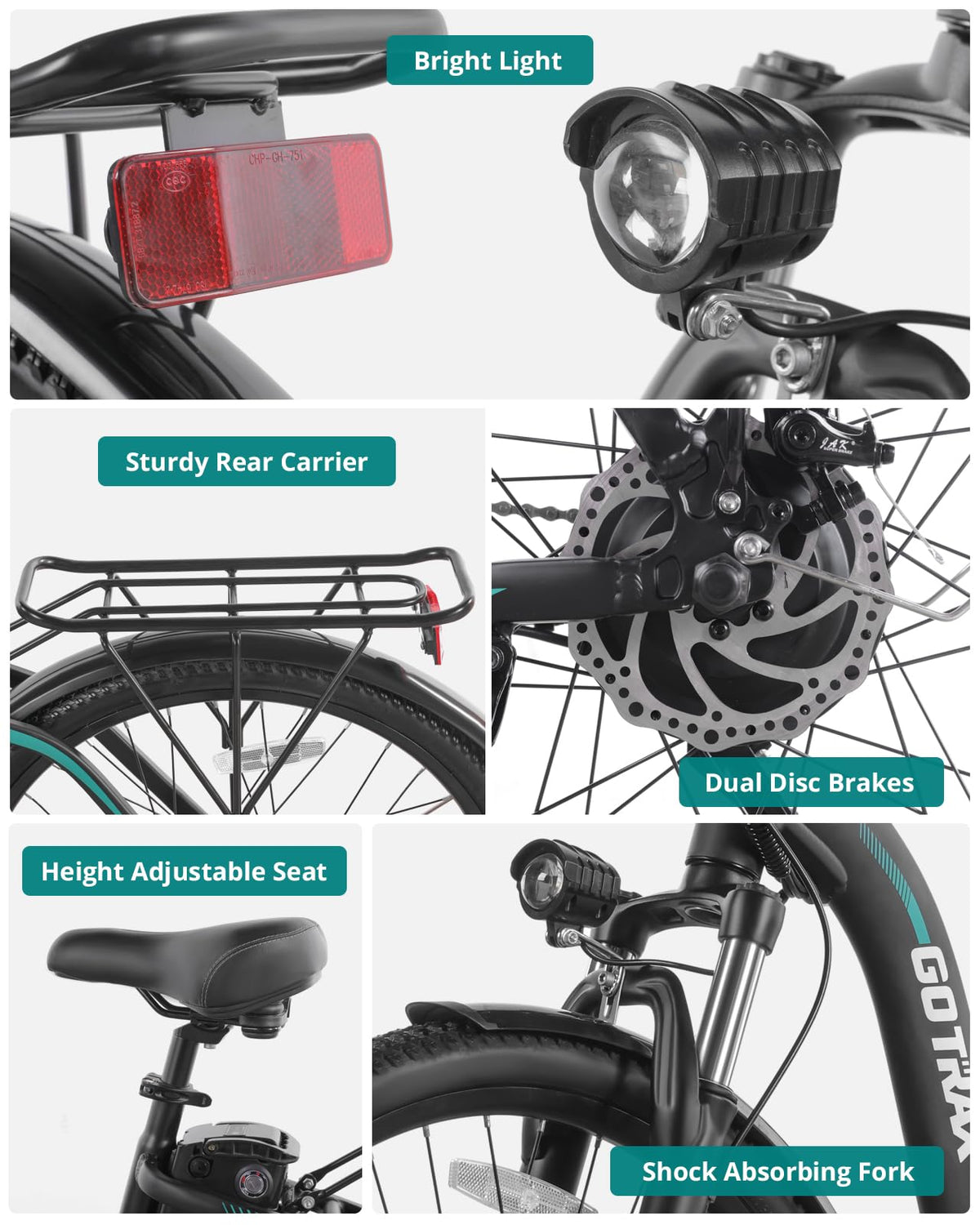 Gotrax EBE6 Electric Bike – 500W Commuter E-Bike with 80 km Range (Canada)