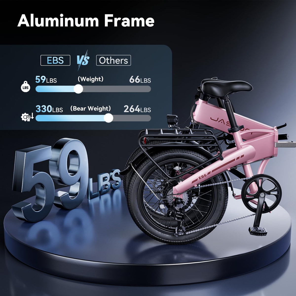 Jasion EB6 Folding Electric Bike – 500W Fat Tire Canada