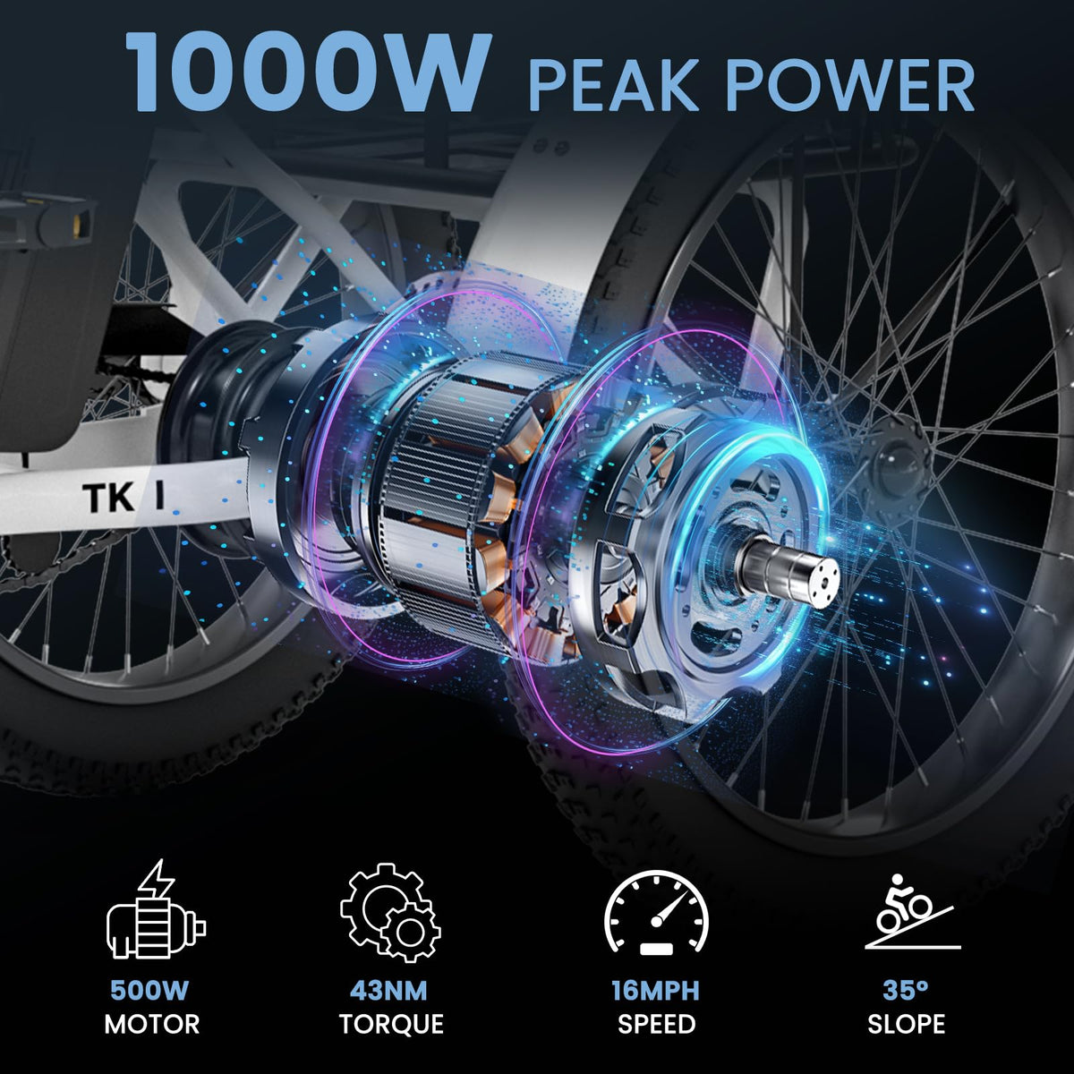 Mooncool TK1 Triciclo Eléctrico - El Mejor en Canadá