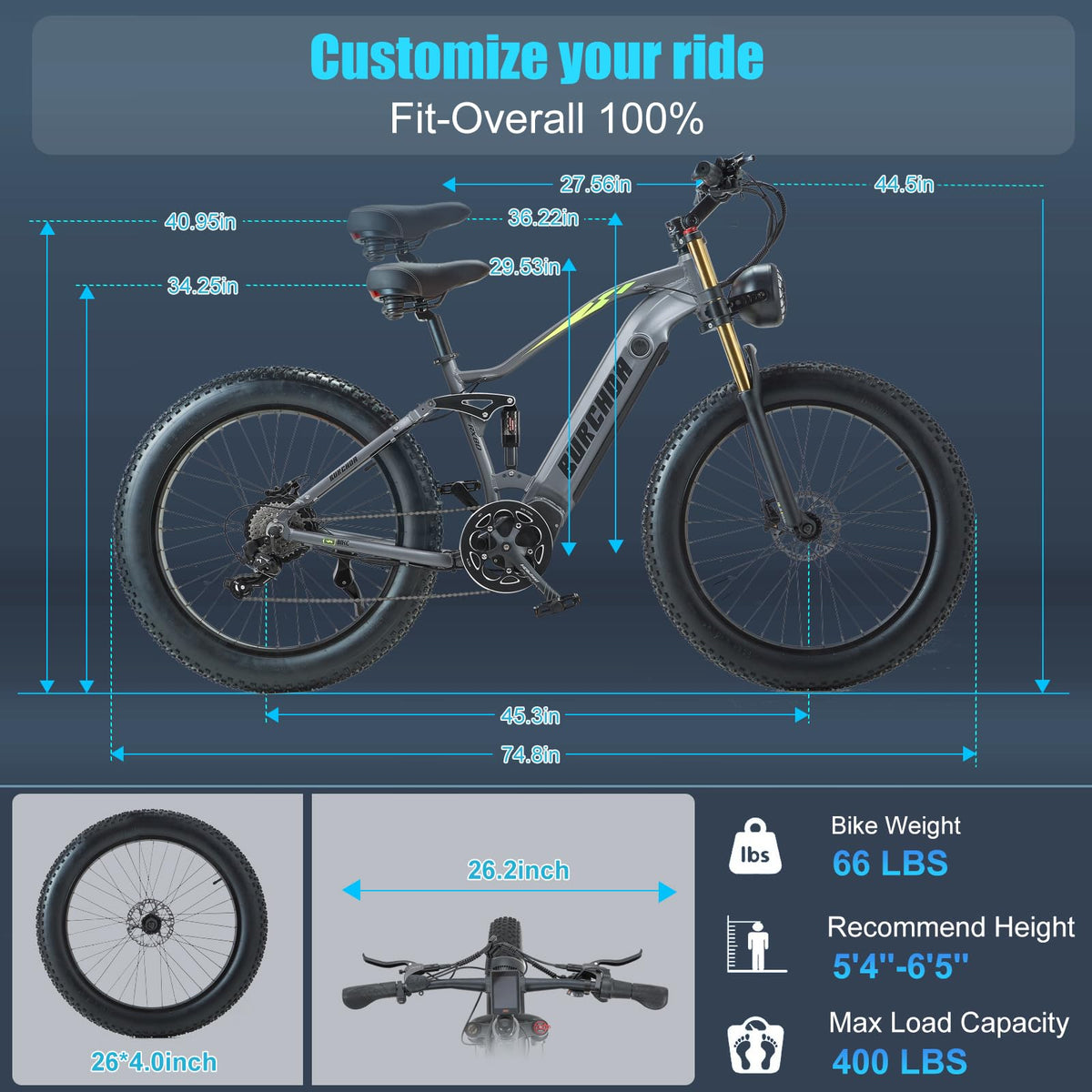 BURCHIN Full Suspension E-Bike: Smooth Rides Canada