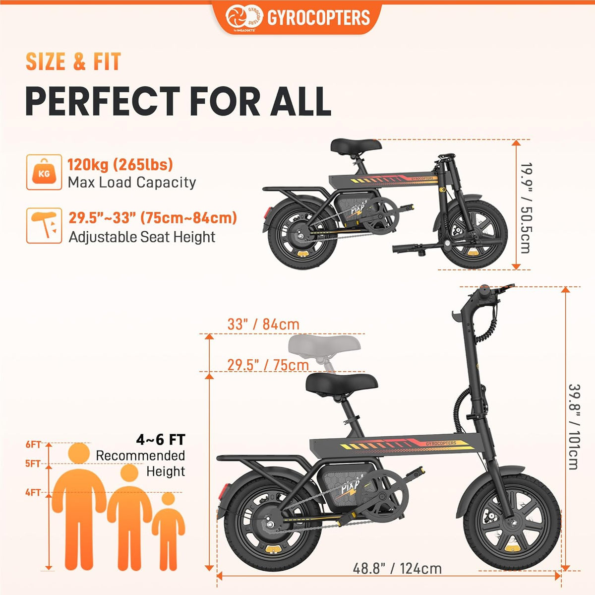 Gyrocopters PixAI Electric Bike – Foldable UL Certified | Canada