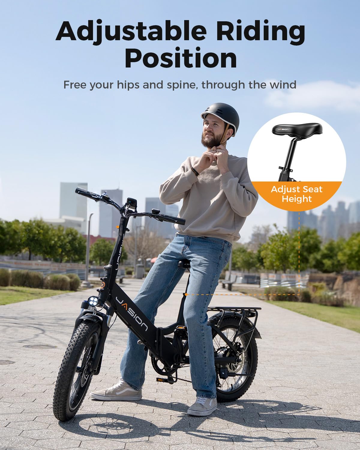 Jasion EB7 ST Folding Electric Bike Canada – Dual Suspension