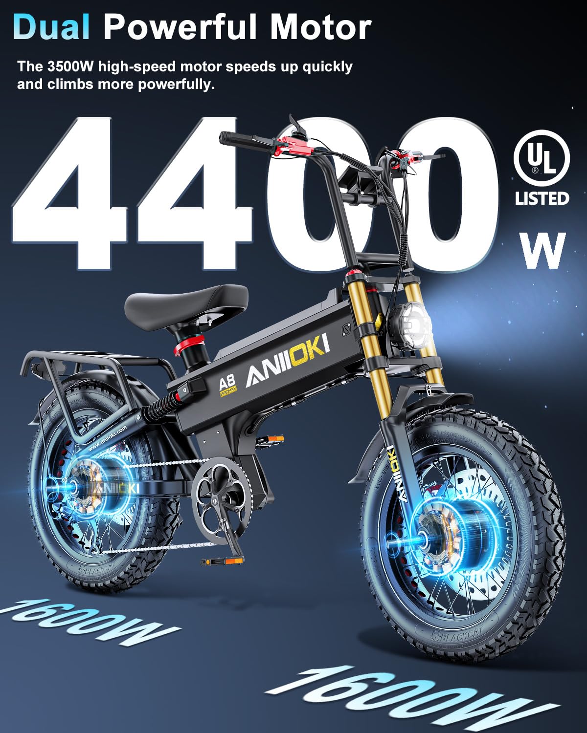 ANIIOKI A8 Pro Max Electric Mountain Bike – Long Range Dual Motor Canada