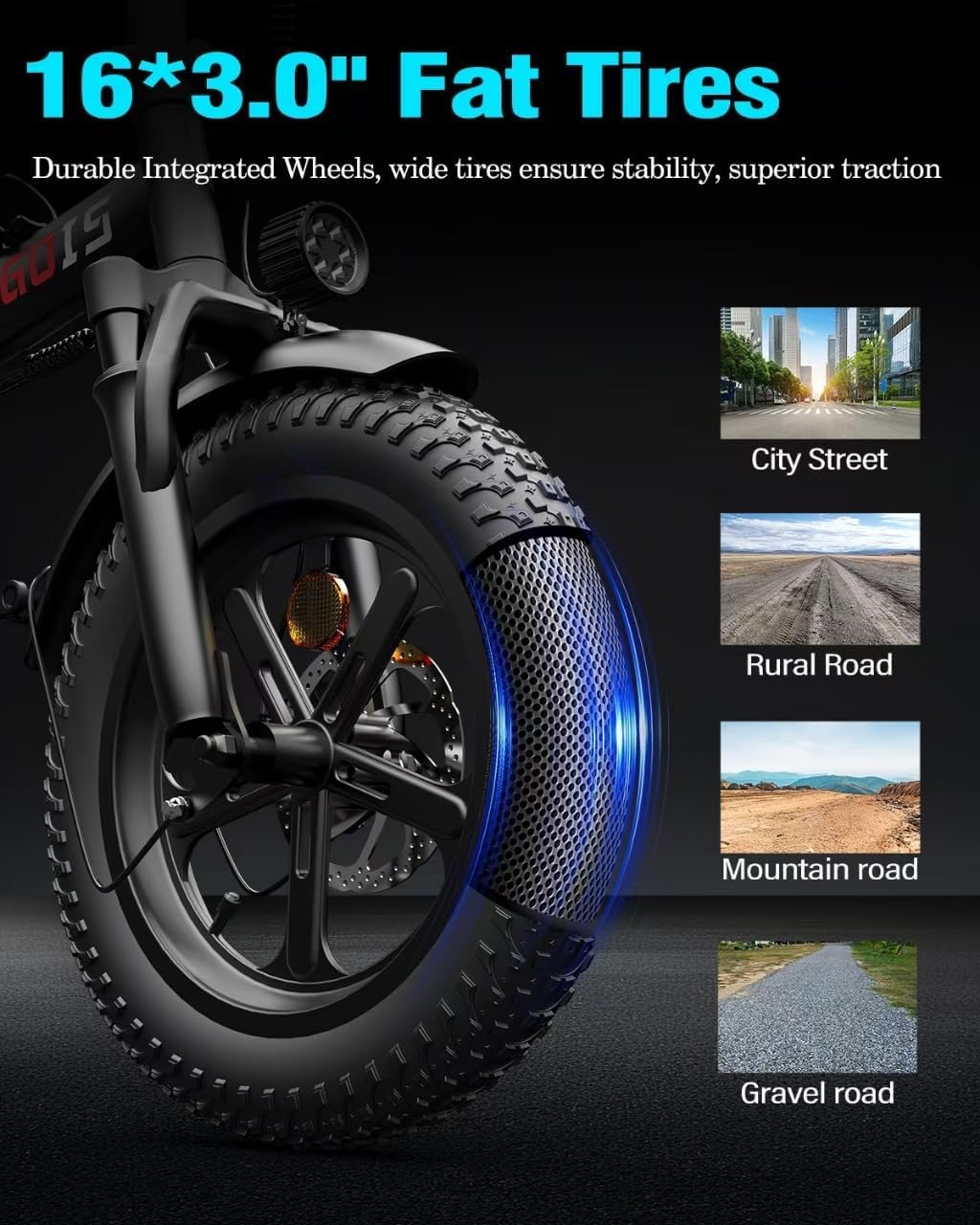 Bicicleta eléctrica plegable Rakowe G16 – Motor de 750 W, 45 km/h, autonomía de 96 km – Canadá